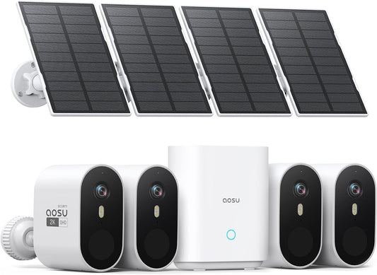 AOSU Solar Security Cameras Wireless Outdoor